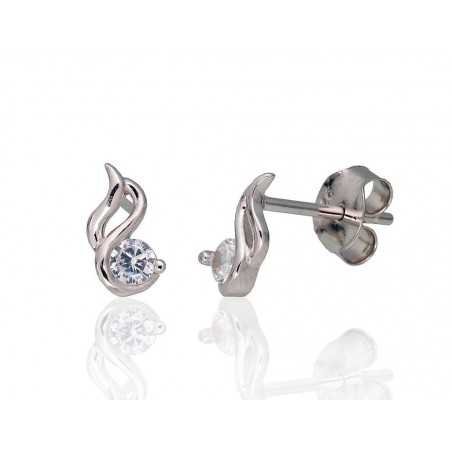 925° Silver Stud Earrings, , Zirkons , 2203676(PRh-Gr)_CZ