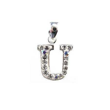 925° Silver pendant, Type: Letters, Stone: Swarovski crystals , 2300037_SV