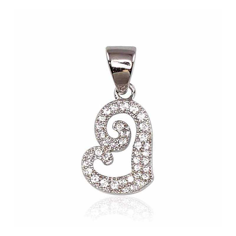 925° Silver pendant, Type: Women, Stone: Zirkons , 2300509(PRh-Gr)_CZ