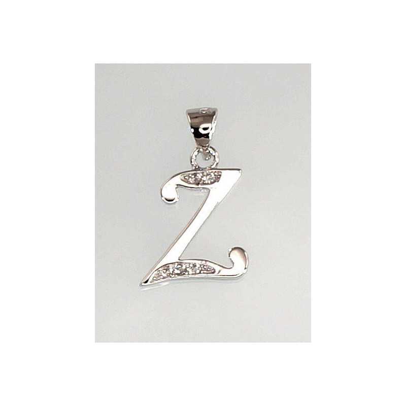 925° Silver pendant, Type: Letters, Stone: Zirkons , 2300621(PRh-Gr)_CZ