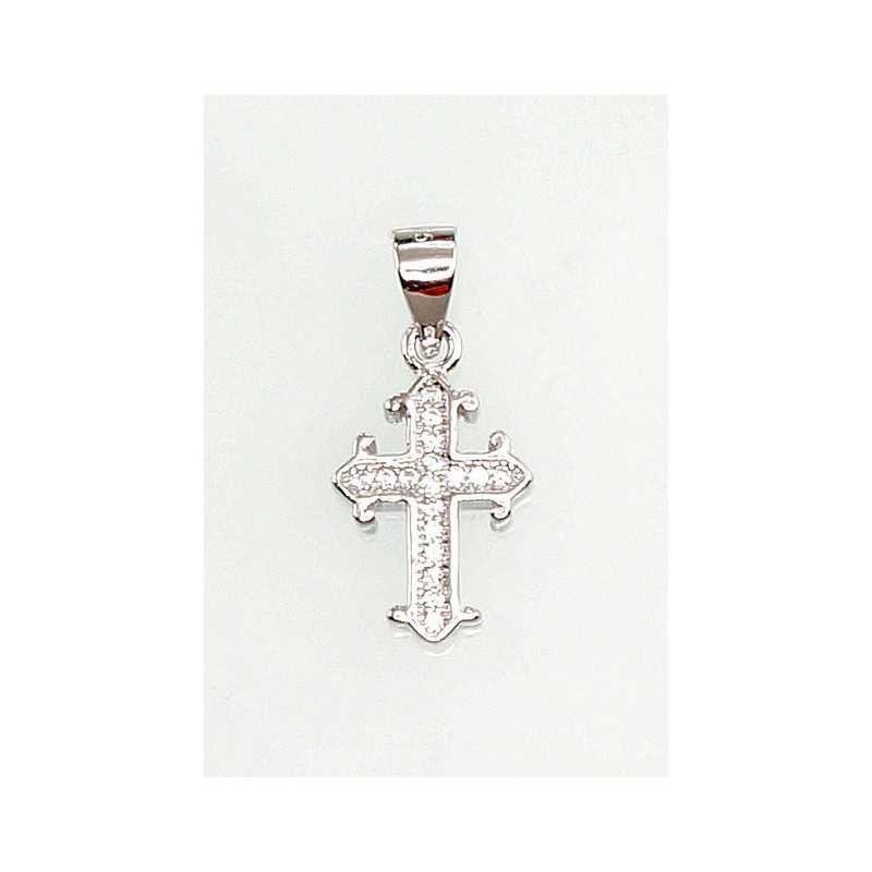 925° Silver pendant, Type: Crosses and Icons, Stone: Zirkons , 2300706(PRh-Gr)_CZ