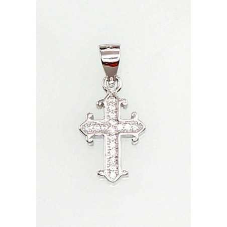 925° Silver pendant, Type: Crosses and Icons, Stone: Zirkons , 2300706(PRh-Gr)_CZ