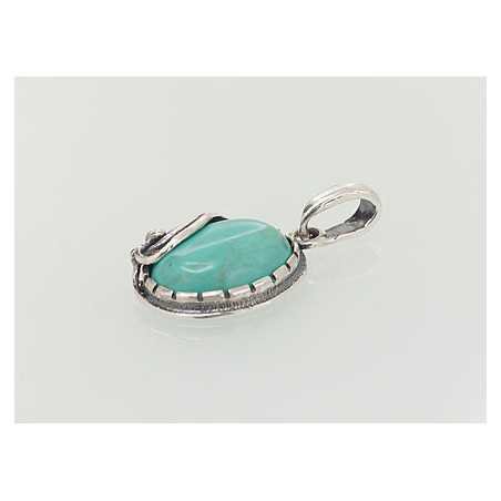 925° Silver pendant, Type: Women, Stone: Turquoise , 2301307(POx-Bk)_TRX
