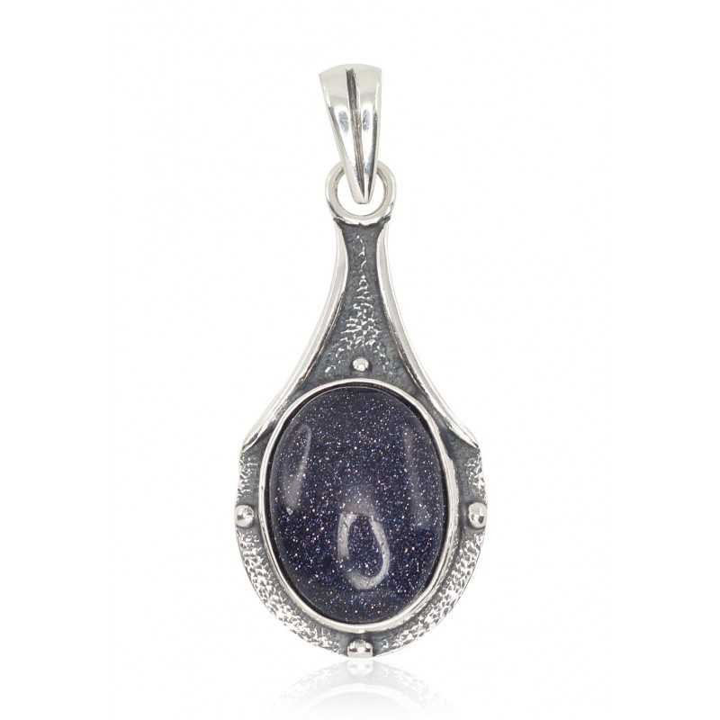 925° Silver pendant, Type: Women, Stone: Avanturin , 2301308(POx-Bk)_AVX-B