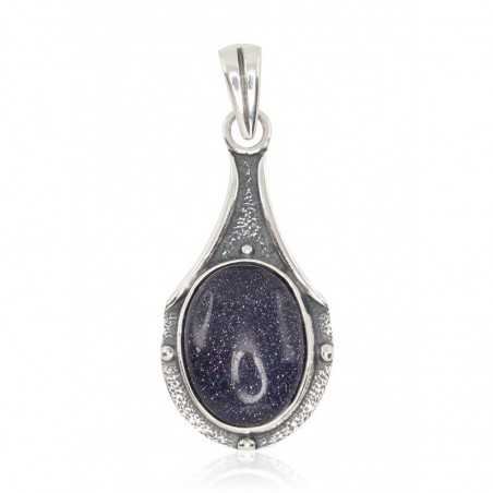 925° Silver pendant, Type: Women, Stone: Avanturin , 2301308(POx-Bk)_AVX-B