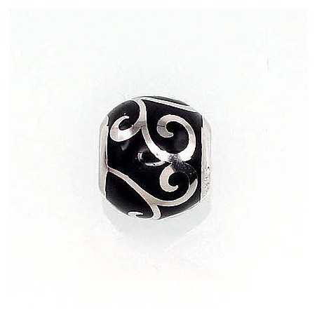 925° Silver pendant, Type: \"Charms\"  collection, Stone: Jewelery enamel , 2301462(PRh-Gr)_ML-BK
