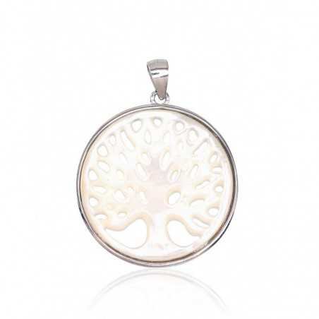 925° Silver pendant, Type: Women, Stone: Mother-of-pearl , 2301471(PRh-Gr)_PL