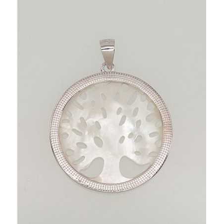 925° Silver pendant, Type: Women, Stone: Mother-of-pearl , 2301471(PRh-Gr)_PL
